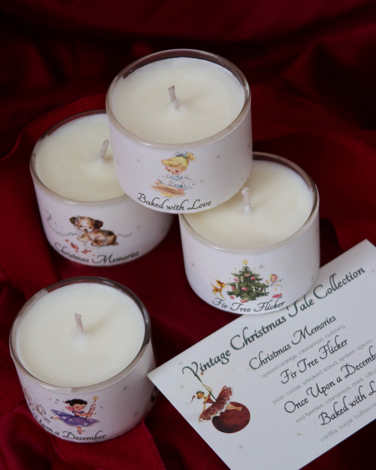 Set Vintage Christmas Tale - 4 lumânări din ceară de soia x 50g