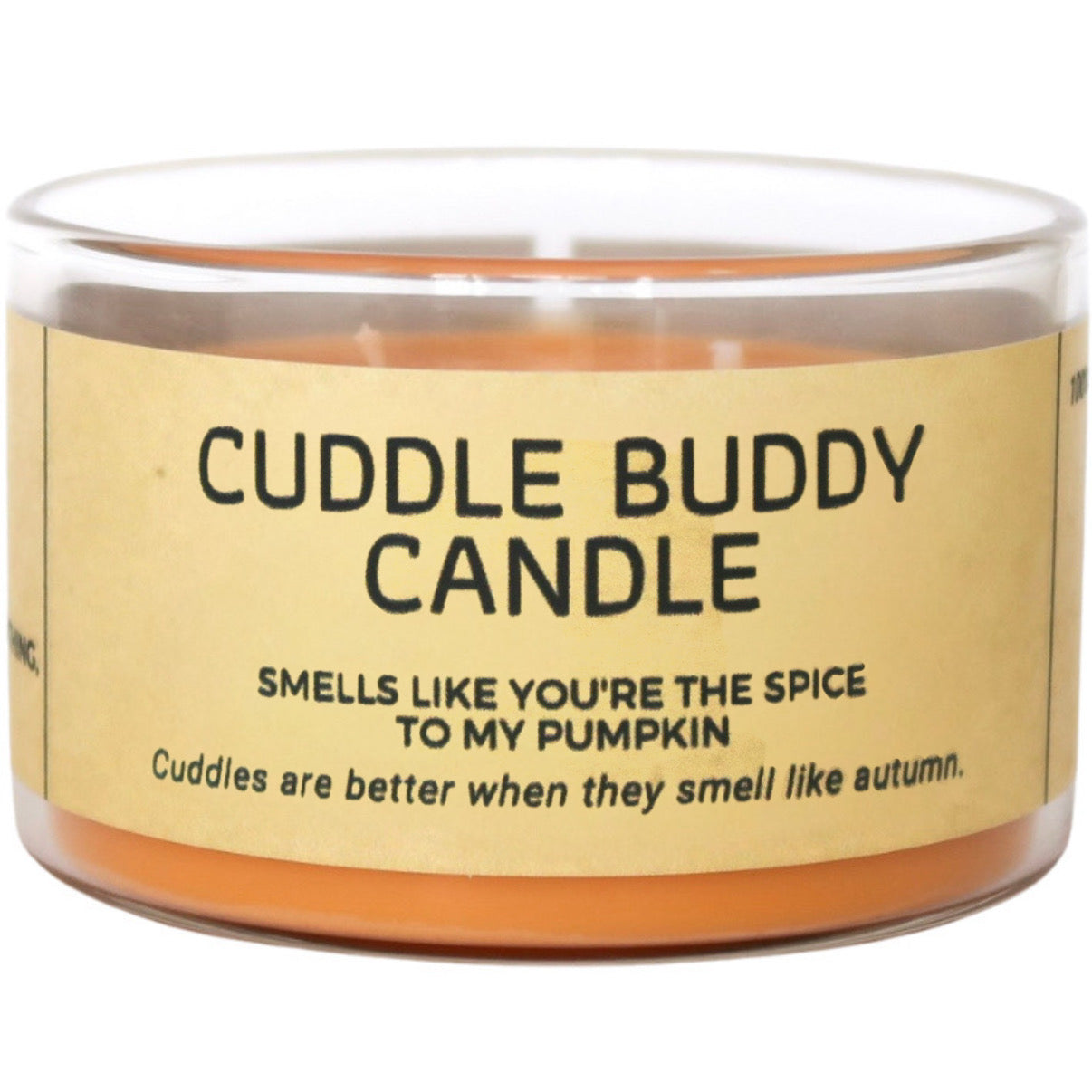 Lumânare parfumată din ceară de soia CUDDLE BUDDY pumpkin spice - vanilla - cinnamon 190g