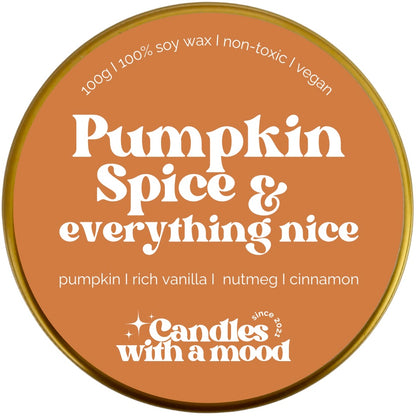 Lumânare parfumată din ceară de soia PUMPKIN SPICE & EVERYTHING NICE pumpkin - rich vanilla - nutmeg 100g