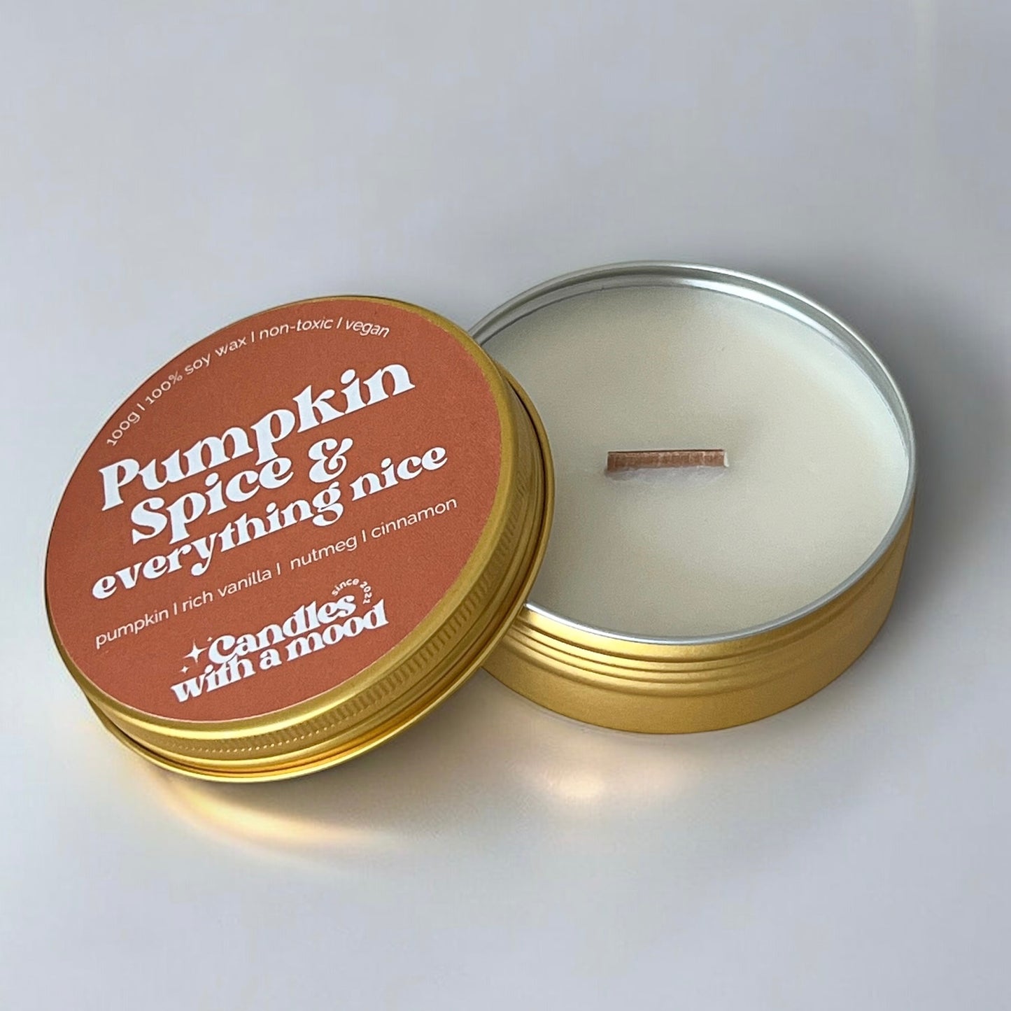Lumânare parfumată din ceară de soia PUMPKIN SPICE & EVERYTHING NICE pumpkin - rich vanilla - nutmeg 100g