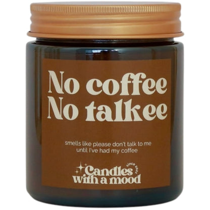 Lumânare parfumată din ceară de soia NO COFFEE NO TALKEE coffee - sweet cream - caramel 250g