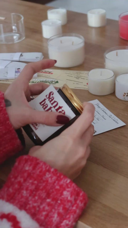 Lumânare parfumată din ceară de soia SANTA BABY sugar - vanilla - butter - caramel 250g